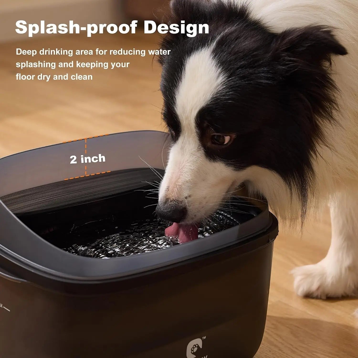 2.1Gal/8L Dog Water Fountain, No-Spill Automatic Pet Water Dispenser for Large Dogs & Cats, Ultra Quiet Pump with 3 Filters, Black
