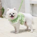 Small Dog Clothes Pet Cat Harness With Leash Lace Teddy Bichon Spring Summer Autumn Dog Leash Cat Supplies