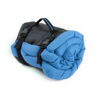 Backpackable Roll-up Dog Travel Sleeping Pad Waterproof Stain Resistant Oxford Cloth Adjustable Carry Buckle Straps Compressible Lightweight Pet Cushion Outdoor Camping Road Trip Warm Rest Mat For Medium Large Dogs pets