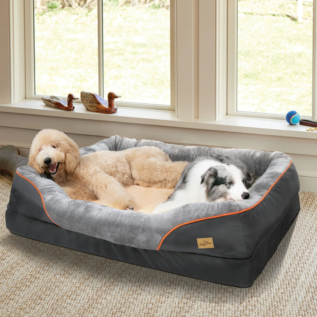 Large Dog Bed Soft Comfortable Warm Fleece Removable Washable Cover Pet Bed Waterproof