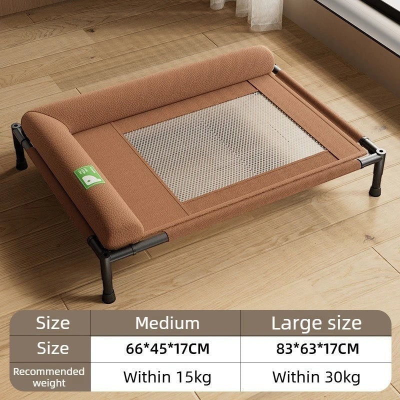 Pet Travel Cot with Soft Edged Pillow Breathable Elevated Cooling Dog Bed for Dogs Hammock Bed Small for Indoor & Outdoor