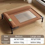 Pet Travel Cot with Soft Edged Pillow Breathable Elevated Cooling Dog Bed for Dogs Hammock Bed Small for Indoor & Outdoor