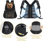 Dog Carrier Backpack for Small Dogs, Ventilated Mesh Travel Back Pack with Safety Belt for Hiking Cycling Outdoor Use, Black