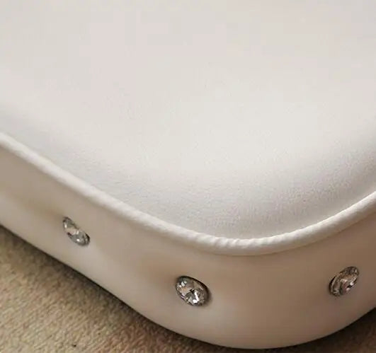 Ready to ship multi-colors luxury pet bed leather dog bed princess style cat sofa bed with diamond