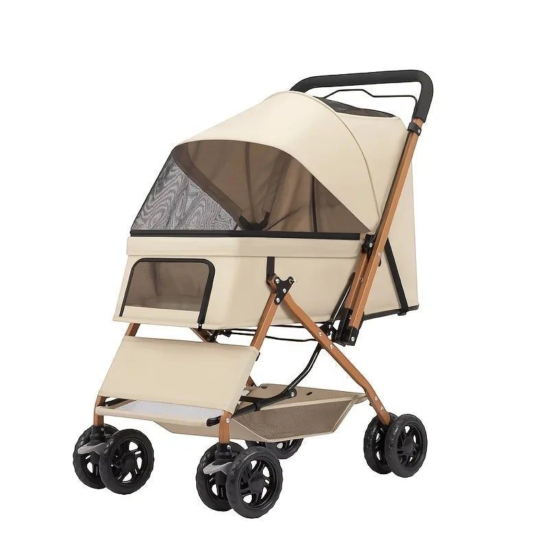 Mincy Pets 4-Wheel Pet Stroller with Large Space for Dogs & Cats product photo.