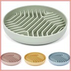 Slow Feeder Dog Bowls, Puzzle Silicone with Suction Cups, Anti-Choking, Non-Slip, Reduces Boredom & Anxiety for Medium to Small Dogs & Cats