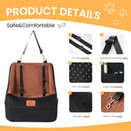Elevated Dog Car Seat for Small to Medium Dogs, Up to 35 lbs, with Safety Belts & Washable Cover