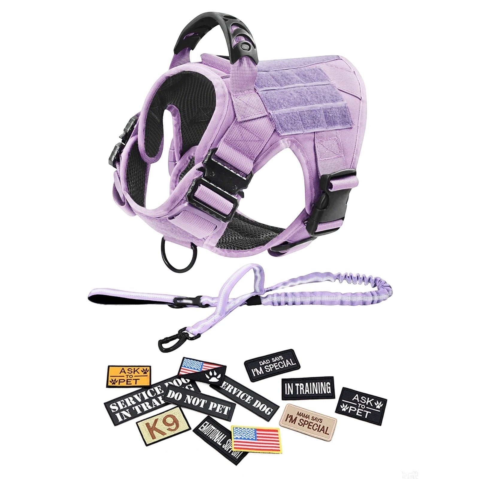 Mincy Pets Tactical Camo Dog Harness product photo.