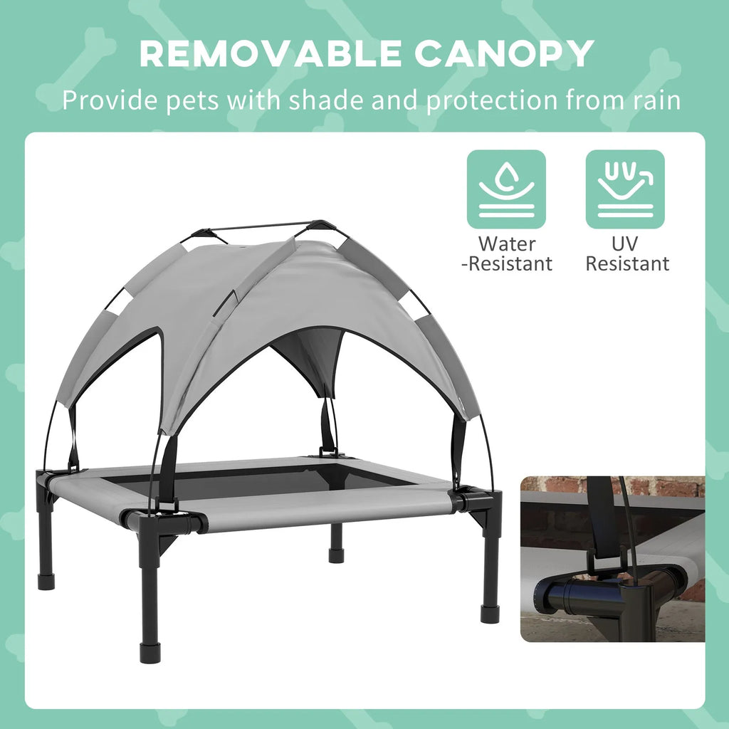 Elevated Outdoor Dog Bed with Canopy