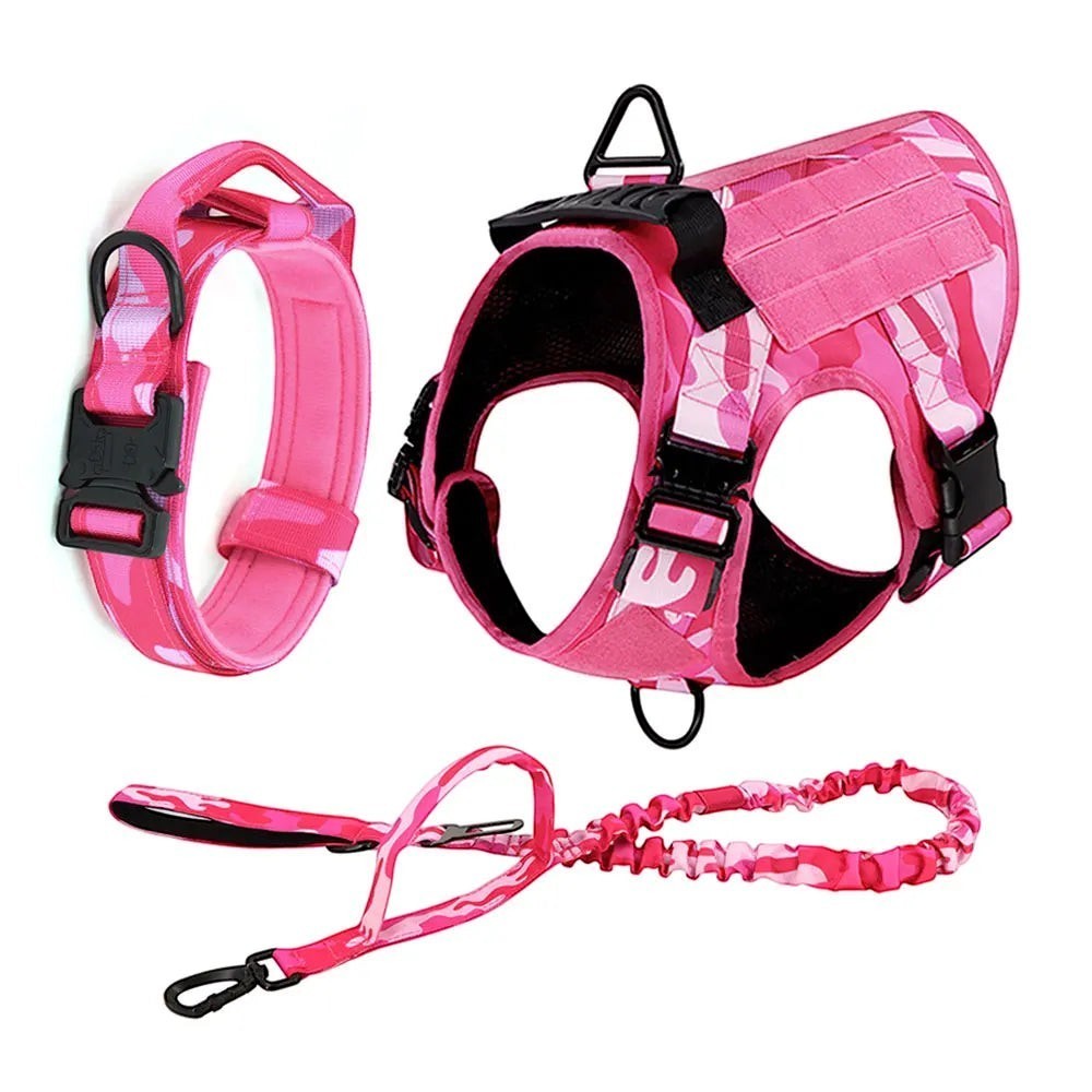Mincy Pets Tactical Camo Dog Harness product photo.