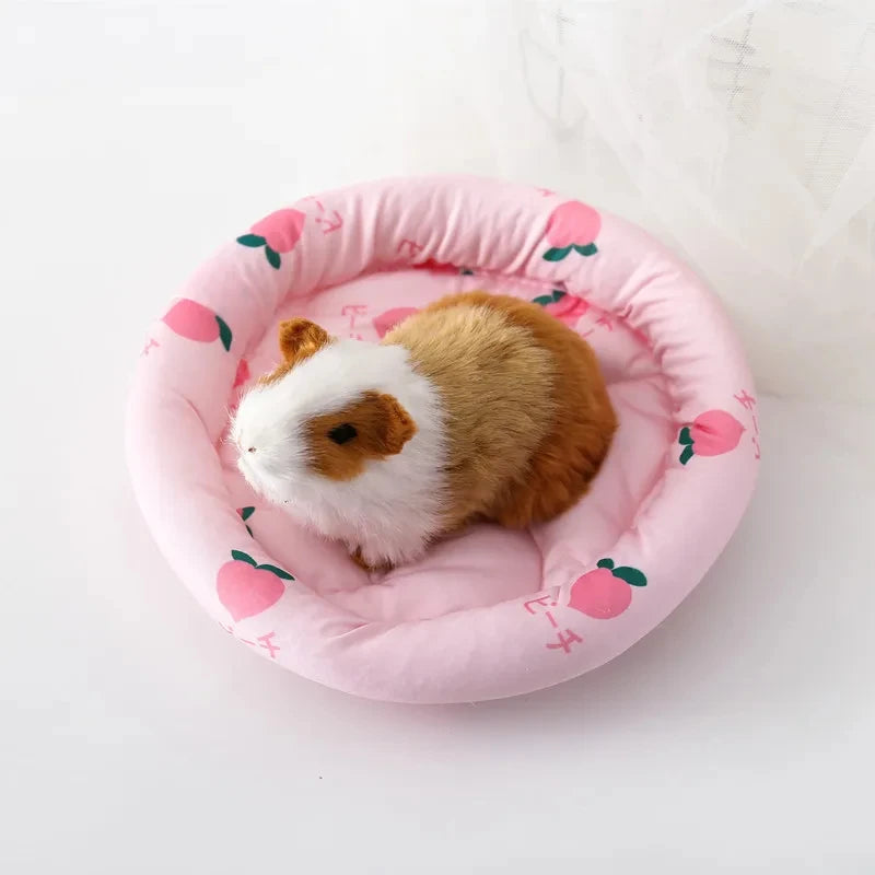 Circular Hamster Bed Comfortable Sleep Mat Pad for Hedgehog Squirrel Mice Rats Guinea Pig Chinchilla Small Animal Soft Cushion