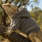 Ferret Hoodie Warm Lizards Clothes Solid Color Windproof Lizard Harness Vest Soft Bearded Dragon Hoodie Pet Show