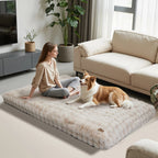 Mincy Pets Plush Dog Bed: Waterproof-Lined Foam Mat product photo.