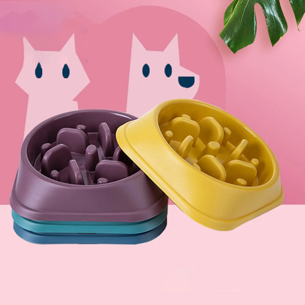 Pet Feeding Bowl Dog Single Capacity Slow Feeding Anti Gulping Puzzle Non Slip Silicone Indoor Daily Medium Small Puppy No Extra Accessories
