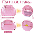 Pet Carrier Purse for Small Dogs Cats, Bling Waterproof Premium Leather Travel Bag, Airline Approved