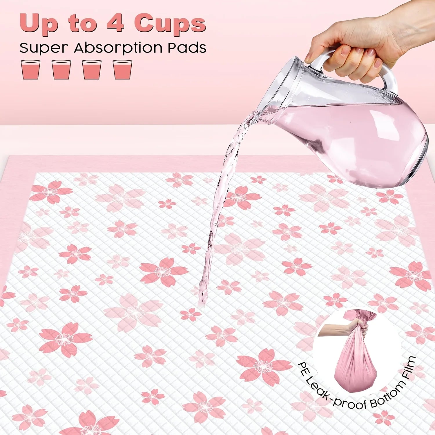Four Sizes Leak Proof Quick Dry Six Layer Absorbent Dog Pee Pads Puppy Training Mats For Dogs Cats Rabbits Indoor Bathroom Us