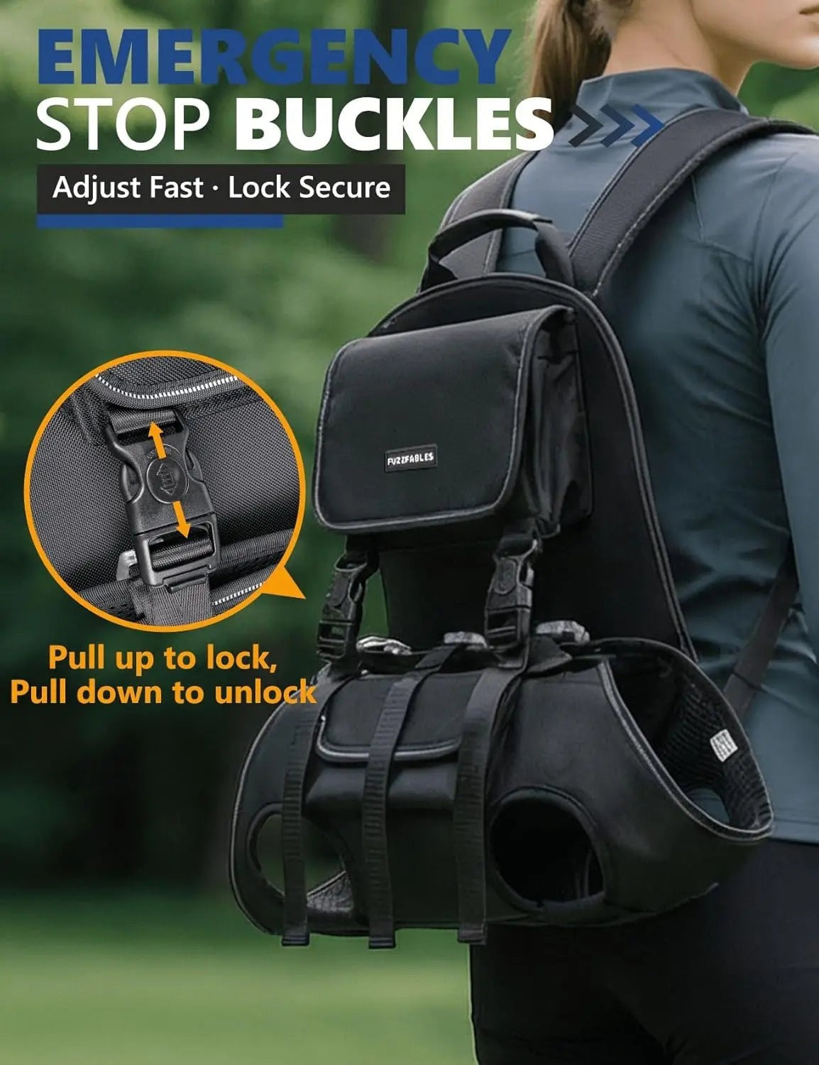 Dog Carrier Backpack for Medium to Large Dogs, Breathable Mesh, Adjustable Straps, Lightweight for Hiking & Travel