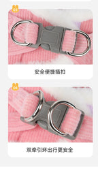 Autumn and Winter Warm Chihuahua Dog Harness with Fur, Pet Harness and Leash Set for Walking Dogs, Puppy Yorkies Mascotas Accessories rabbit rabbit clothes guinea pig accessories