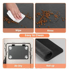 VIKAMA Diatomaceous Earth Pet Mat Waterproof, Non-Slip, Easy-Clean Bowl Mat Suitable for Cat and Dog Food and Water Bowls