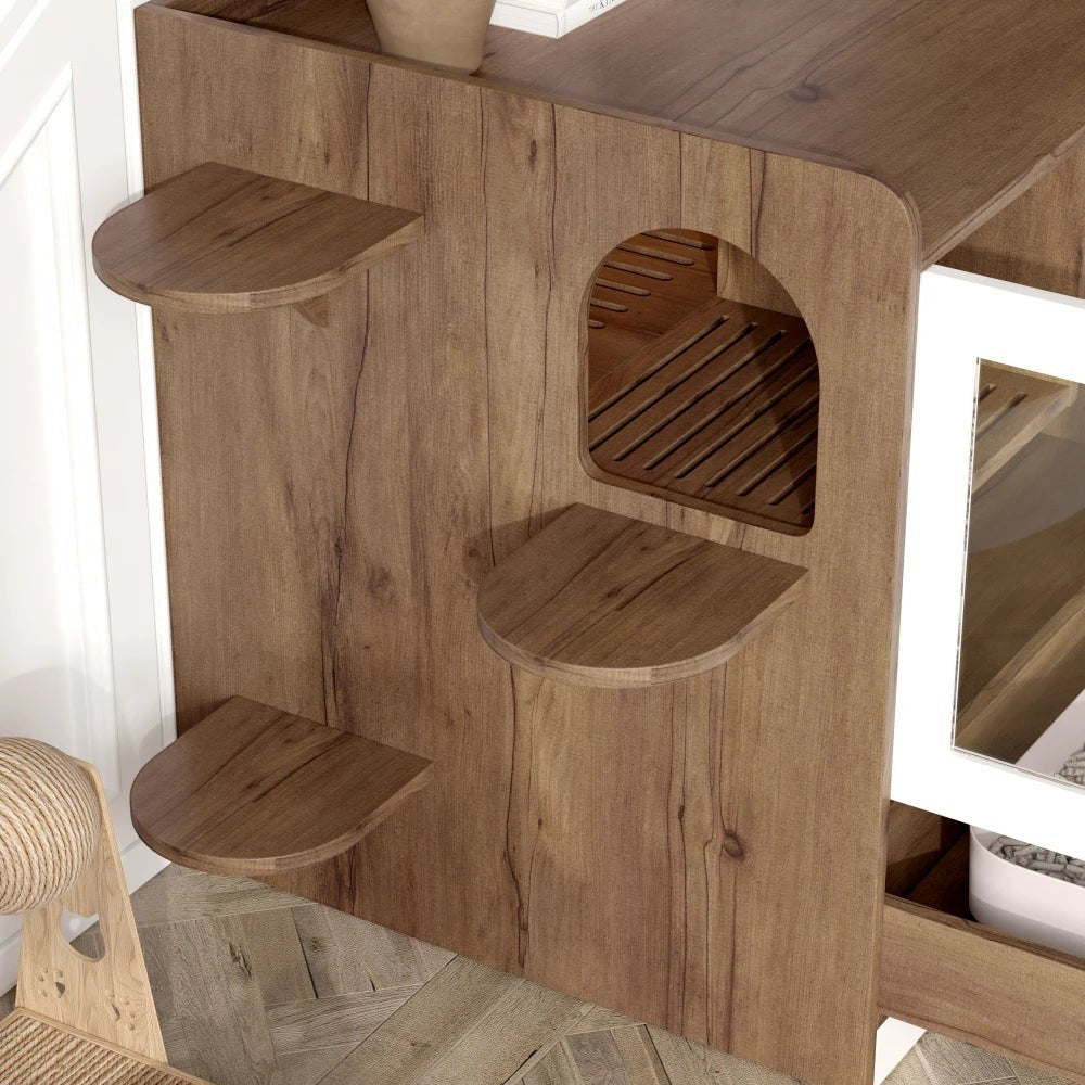 Stairway Litter Cabinet