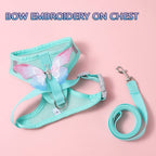 New Breathable Cute Cat Harness Set Butterfly Small Dog Harness Set Walk Outdoors Puppy Chest Vest Leash Accessories