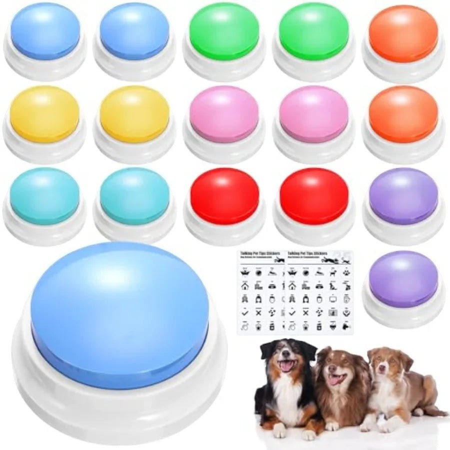 Mincy Pets Recordable Talking Pet Buttons Set product photo.