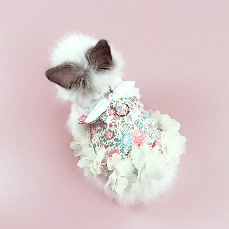 Fashion Rabbit Guinea Pigs Clothes with Harness Outdoor Pet Harnesses and Leash Set for Little Animals Bunny Chinchillas Suit