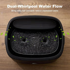 2.1Gal/8L Dog Water Fountain, No-Spill Automatic Pet Water Dispenser for Large Dogs & Cats, Ultra Quiet Pump with 3 Filters, Black
