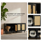 Cane-Look Litter Cabinet