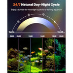 Aquarium Light for Plants 25 W Bluetooth Fish Tank Light Full Spectrum Aquarium Lights for Fish Tanks Extendable 24/7 LED Light