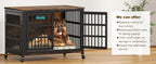 Dog Crate Furniture with Casters