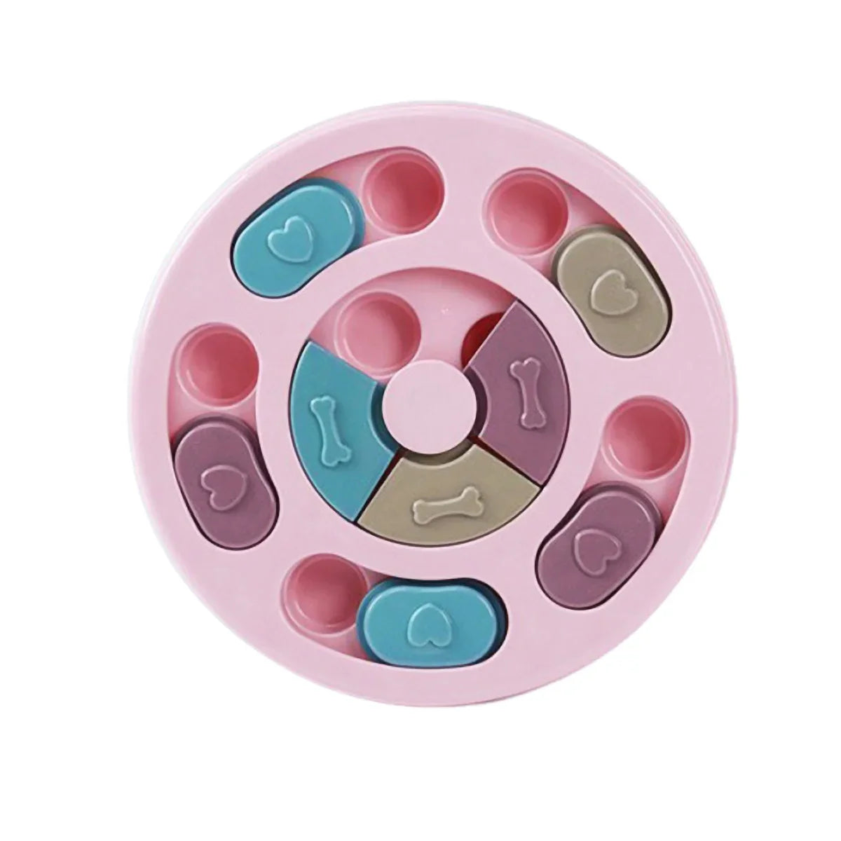 Mincy Pets Wheel Puzzle Slow Feeder Bowl for Dogs & Cats product photo.
