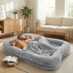 Human-Sized Faux Fur Dog Bed