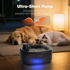 6L Cordless Dog Water Fountain, 5000mAh Battery Operated, Motion Sensor, Ultra Quiet Pump for Dogs & Cats