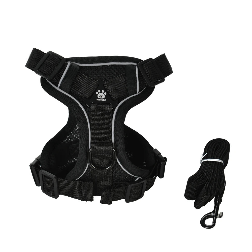 Mincy Pets Escape-Proof Reflective Cat Harness & Leash Set product photo.