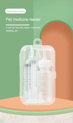 Pet Feeding Device Set Cat Dog Care Bottle Syringe Suit Newborn Kitten Feed Device with Feeding Bottle Puppy Medication Device