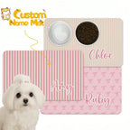 1pc Personalized Dog Food Mat, Custom Pet Name Mat, Feeding Accessory, Gift For Dog Lovers, Customized Pet Mat, Mother's Day, Special Occasions