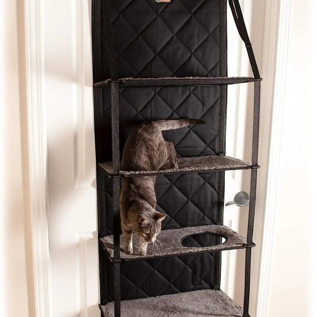 Door-Mounted Cat Tree with Multi-Level Perches