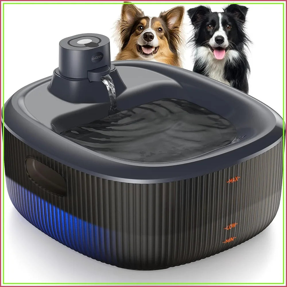 6L Cordless Dog Water Fountain, 5000mAh Battery Operated, Motion Sensor, Ultra Quiet Pump for Dogs & Cats