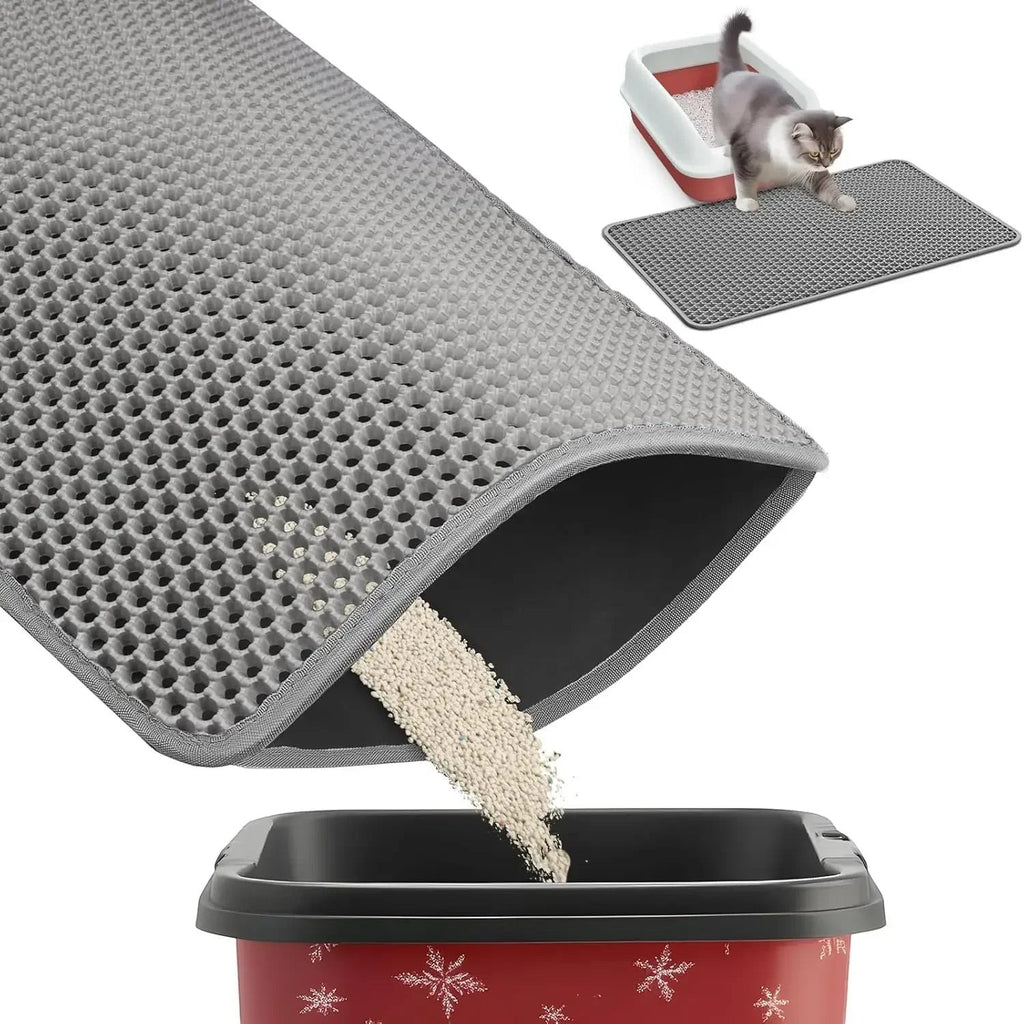 27' x 19' Cat Litter Mat - Ultra-Large Litter Box Mat with Double Layers, Urine-Proof and Non-Slip Litter Trapping Mat, Easy to