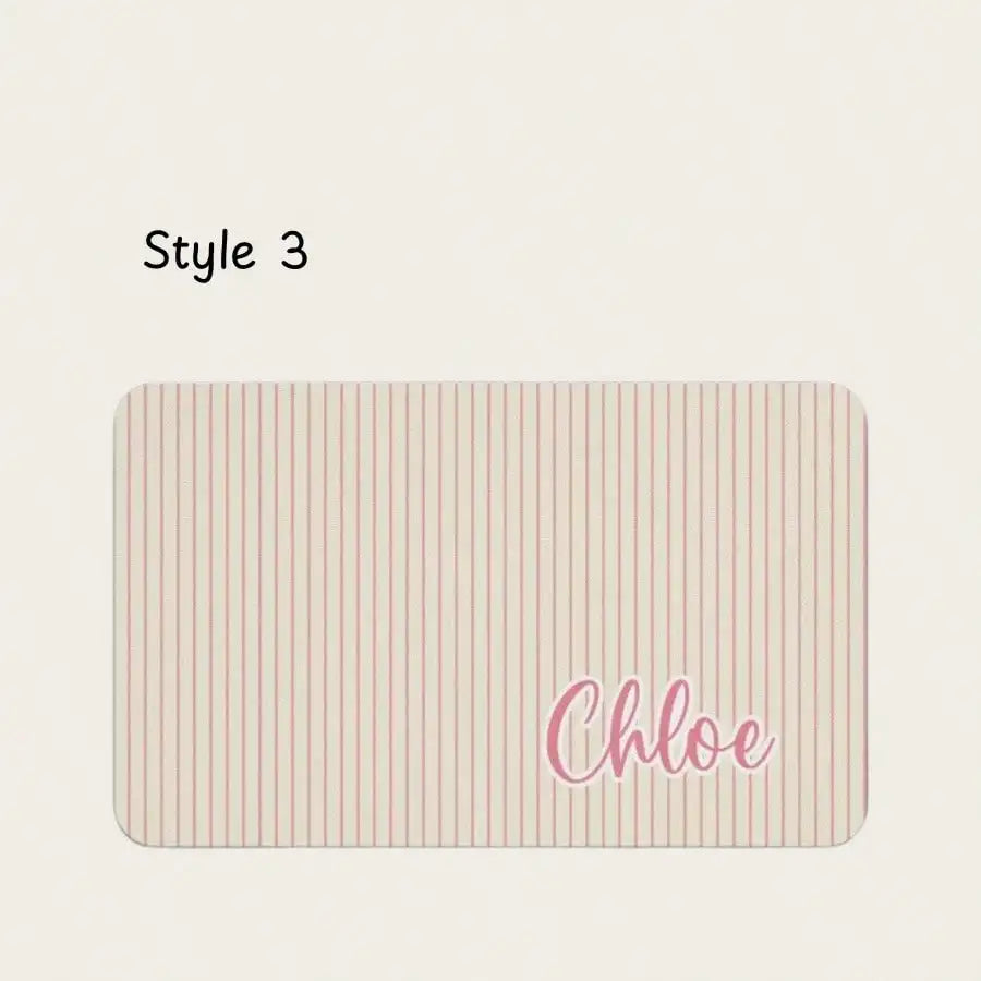 1pc Personalized Dog Food Mat, Custom Pet Name Mat, Feeding Accessory, Gift For Dog Lovers, Customized Pet Mat, Mother's Day, Special Occasions