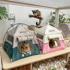 1PC Breathable Mesh Small Pet Tent Hamster Hideout Foldable Parrot Cage Nest Sugar Glider Sleeping Beds Guinea Pig Cozy Habitats