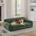 Olive Linen Dog Sofa Bed