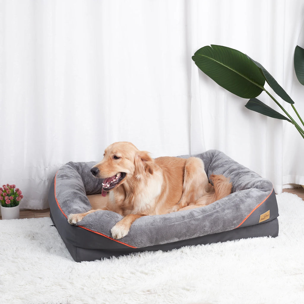 Large Dog Bed Soft Comfortable Warm Fleece Removable Washable Cover Pet Bed Waterproof