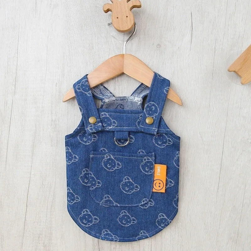 Dog Dress Harness Puppy Summer Clothes for Small Medium Dogs Chihuahua French Bulldog Walking Chest Strap Vest With D-Ring