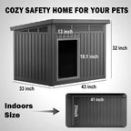 All-Weather Resin Dog House - Durable Outdoor Kennel for Backyard, Farm, Pasture
