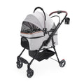 4-Wheel Foldable Pet Stroller for Dogs & Cats with 360° Rotating Wheels, Separable Carrier & Travel Bag for Small Animals