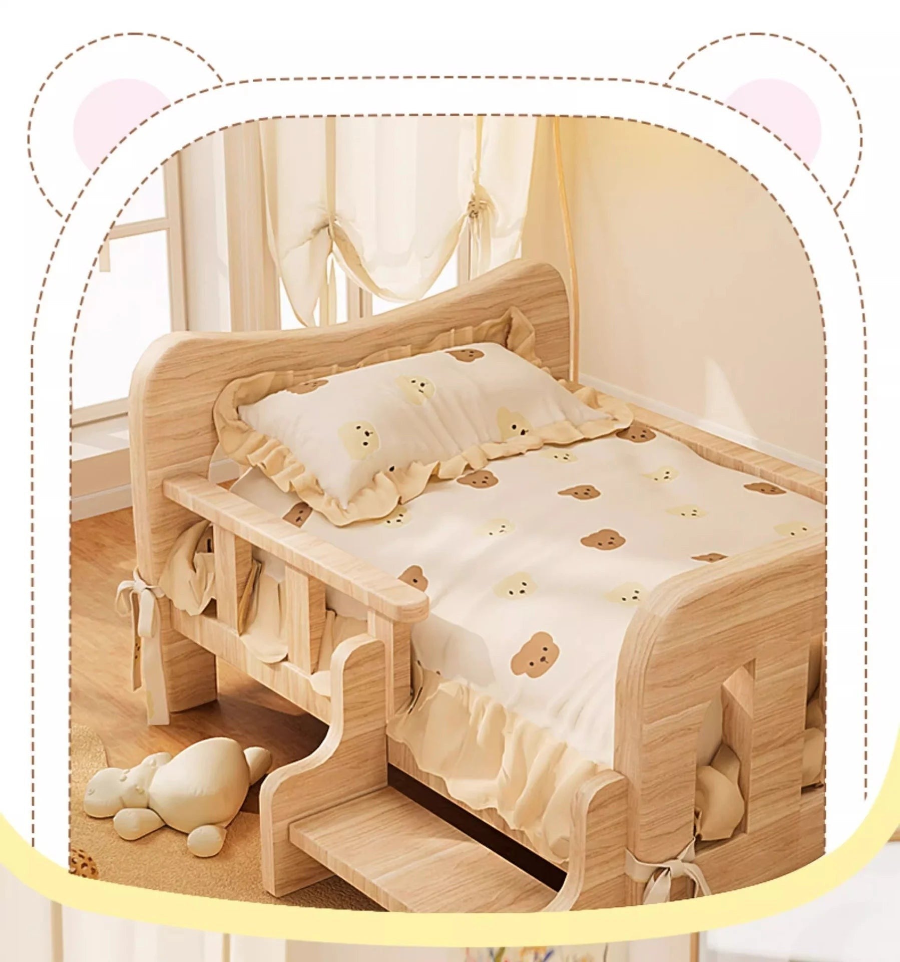 Solid Wood Elevated Dog Bed All Season Pet House for Small Medium Large Dogs Cats Raised Puppy Sleeping Pet Supplies Dog Bed