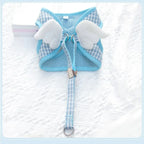 Dog Harness and Leash Set with Angel Wings Pets Adjustable Mesh Vest Harness with Wings and Bow for Small Medium Dogs Cats