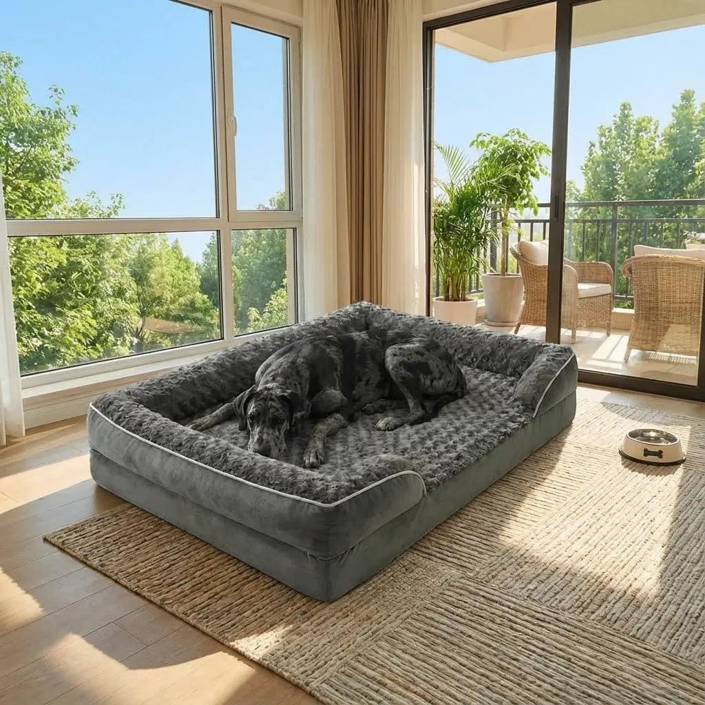 Memory Foam Dog Bed with Washable Cover
